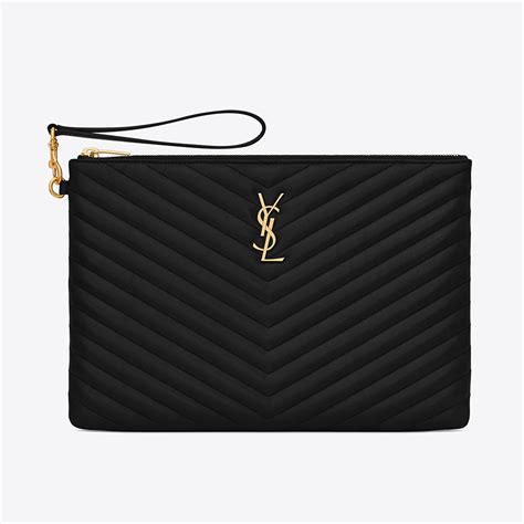 saint laurent monogram ysl quilted leather tablet pouch bag|CASSANDRE MATELASSÉ tablet pouch in leather .